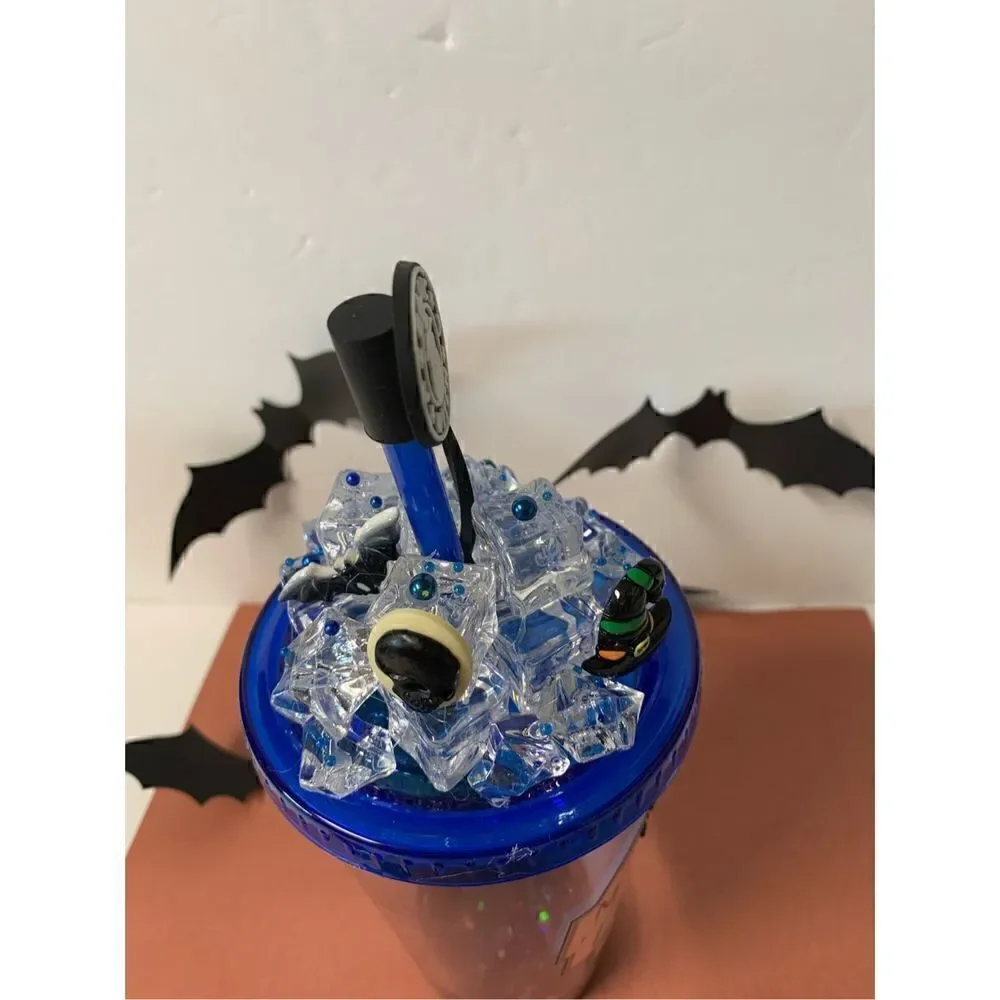 Handmade Snow Globe Halloween/Salem Tumbler